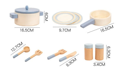 Toy (おもちゃ・木製玩具）etc. Pot Set A ウッドトイ キッチンツールセット おままごと 木製おもちゃ 知育玩具 鍋 フライパン【mh0005843】
