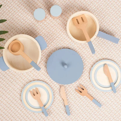 Toy (おもちゃ・木製玩具）etc. Pot Set A ウッドトイ キッチンツールセット おままごと 木製おもちゃ 知育玩具 鍋 フライパン【mh0005843】