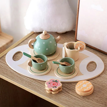 Toy (おもちゃ・木製玩具）etc. Tea Set ウッドトイ 木製おままごとセット アフタヌーンティー おままごと ティーカップ【mh0003091】