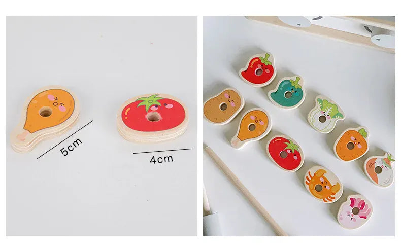 Toy (おもちゃ・木製玩具）etc. White ＊メーカー直送＊ キッズトイ ウッドトイ おままごと 焼き鳥 BBQ キッチンツールセット【mh0005953】