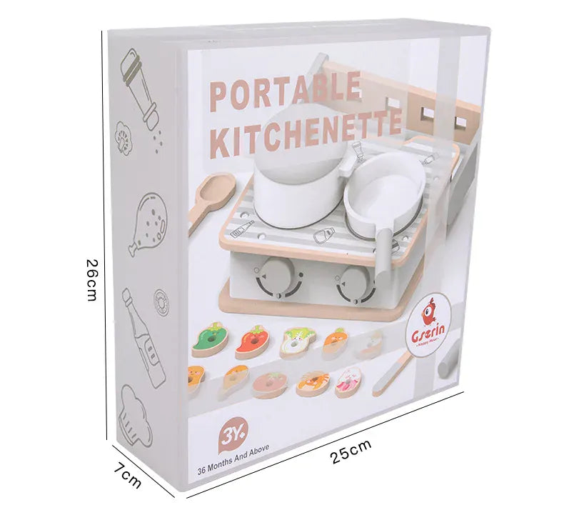 Toy (おもちゃ・木製玩具）etc. White ＊メーカー直送＊ キッズトイ ウッドトイ おままごと 焼き鳥 BBQ キッチンツールセット【mh0005953】