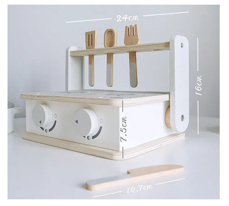 Toy (おもちゃ・木製玩具）etc. White ＊メーカー直送＊ キッズトイ ウッドトイ おままごと 焼き鳥 BBQ キッチンツールセット【mh0005953】