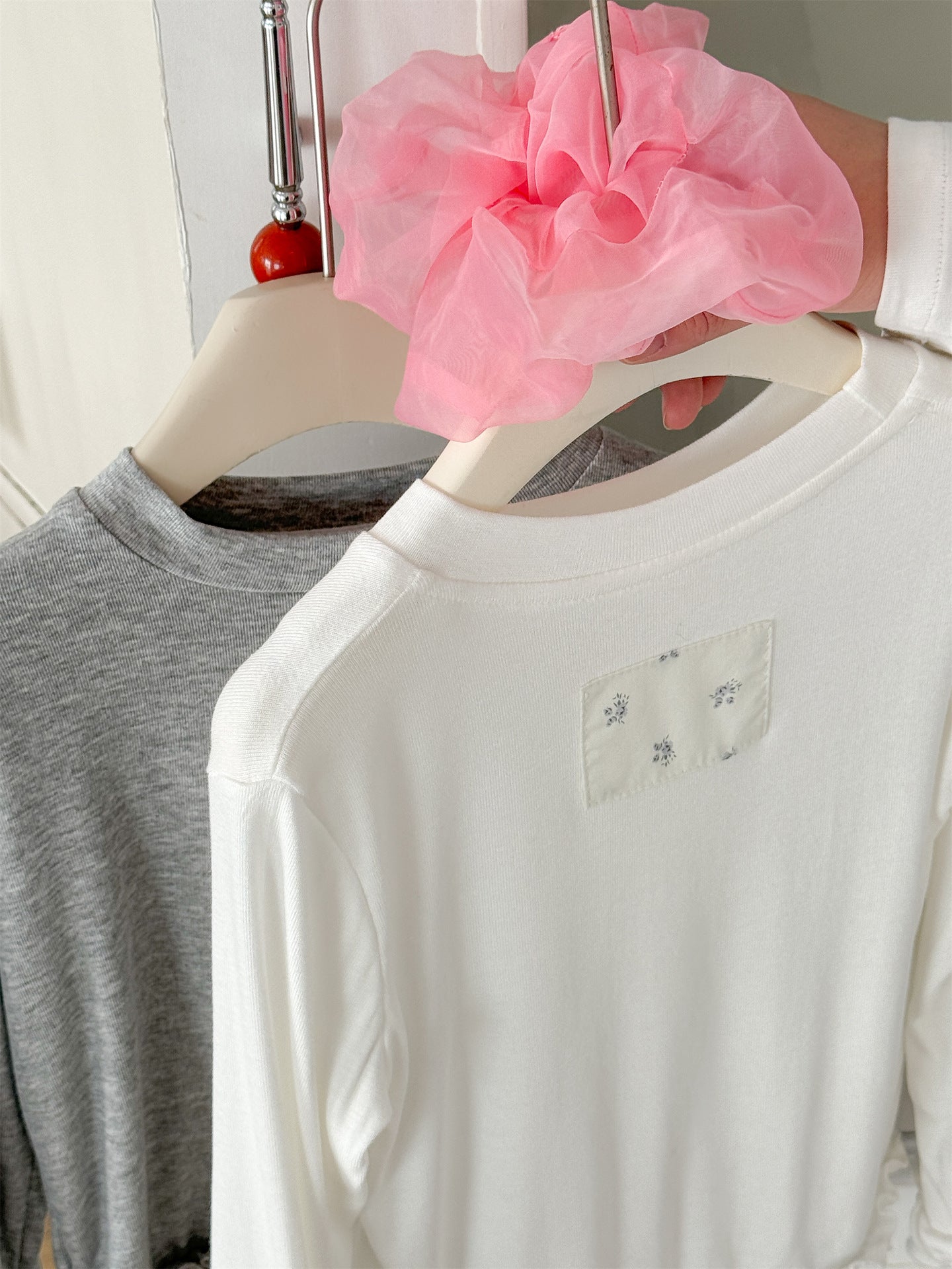 Mellow Hem Long Sleeve T-shirt メロウ 裾フリル 長袖Tシャツ【mh0012293】 Laibaobao