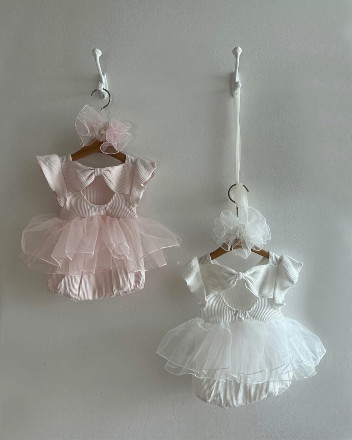 Mesh Bow Flying Sleeve Romper チュチュ 半袖ロンパース【mh0013109】 BBAMMA 半袖ロンパース