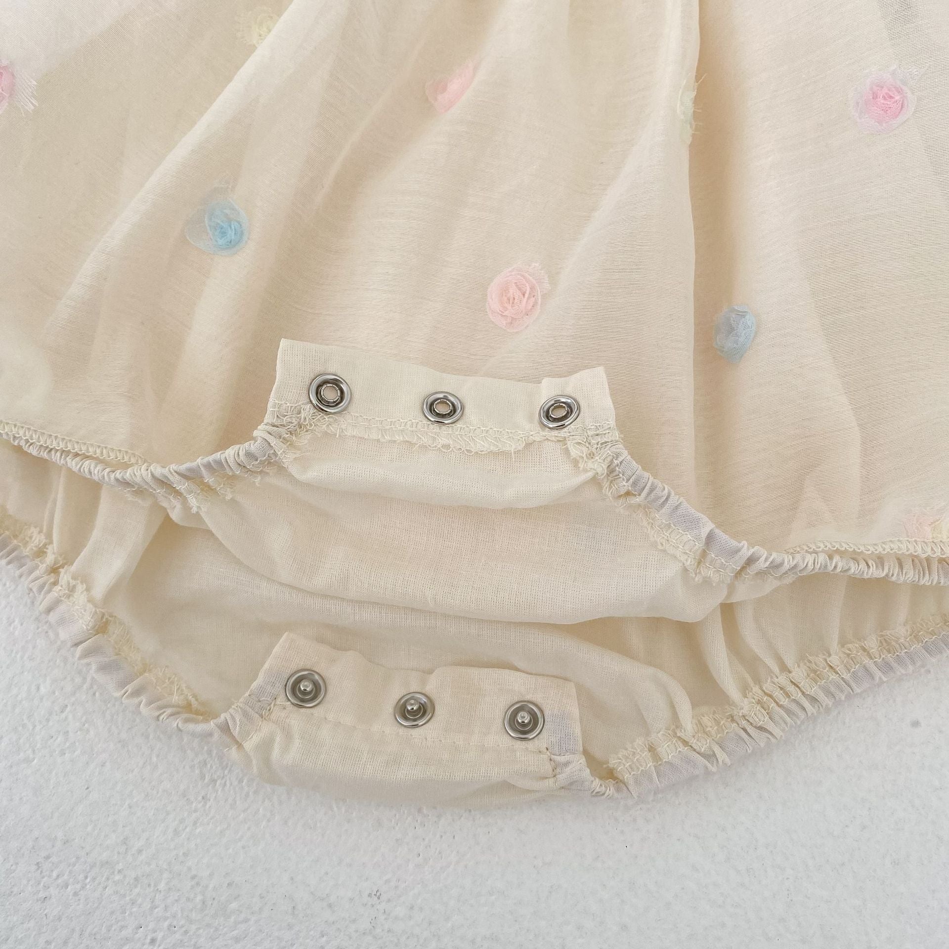 Mesh Floral Camisole Romper チュール キャミソール ロンパース【mh0012492】 Engepapa ノースリーブロンパース