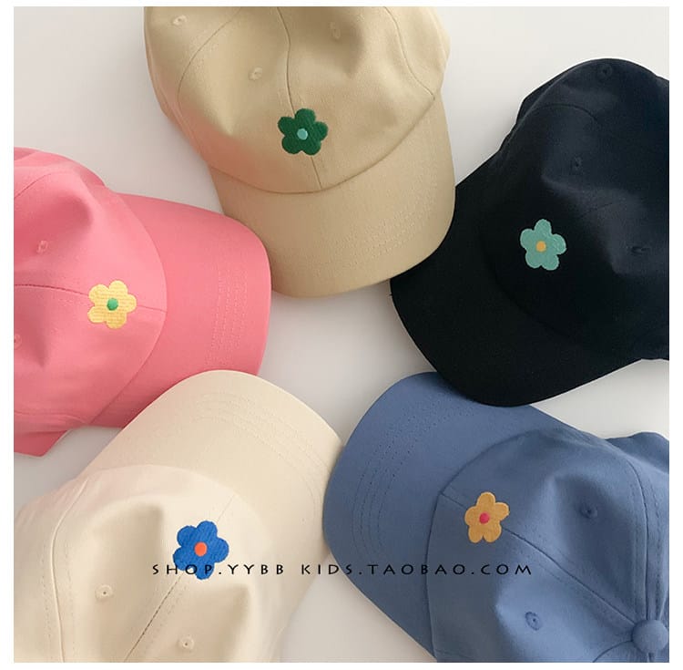 キッズ フラワー 刺繍 ベースボール キャップ 帽子【mh0004715】 mamahalo accessories ベビー用帽子
