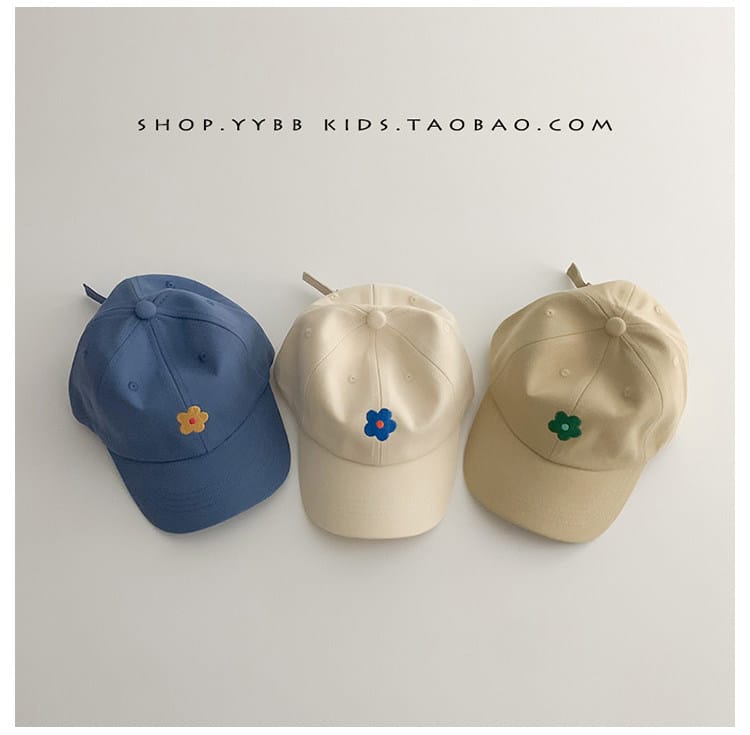 キッズ フラワー 刺繍 ベースボール キャップ 帽子【mh0004715】 mamahalo accessories ベビー用帽子