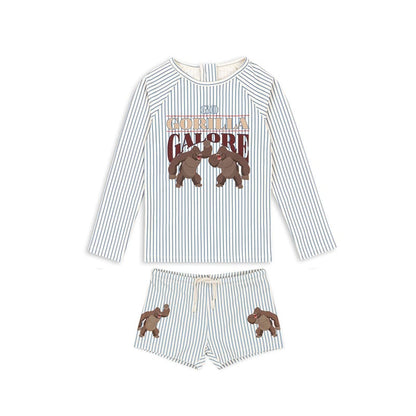 ボーイズ水着 長袖セパレートスイムウェア ラッシュガード【mh0009320】 gorilla / 80cm mamahalo kids ベビー用水着
