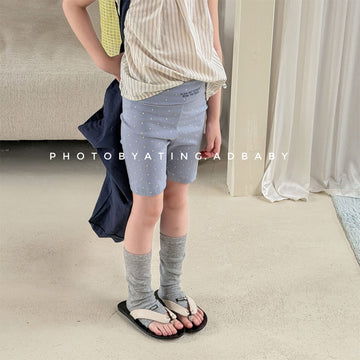 星プリント ウエストロゴ ショートパンツ ストリート【mh0013706】 ADbaby レギンスパンツ