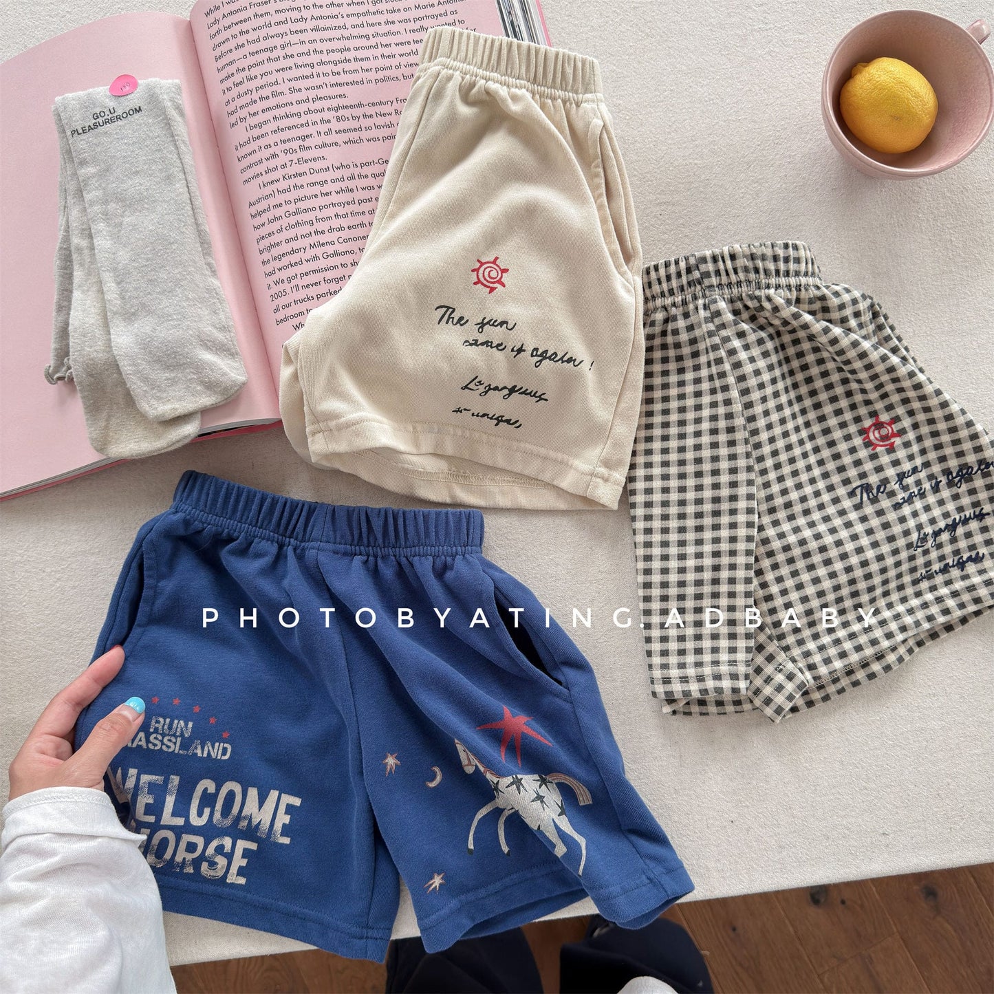 グラフィック チェック ショートパンツ ストリート【mh0013707】 ADbaby ハーフパンツ・ショートパンツ