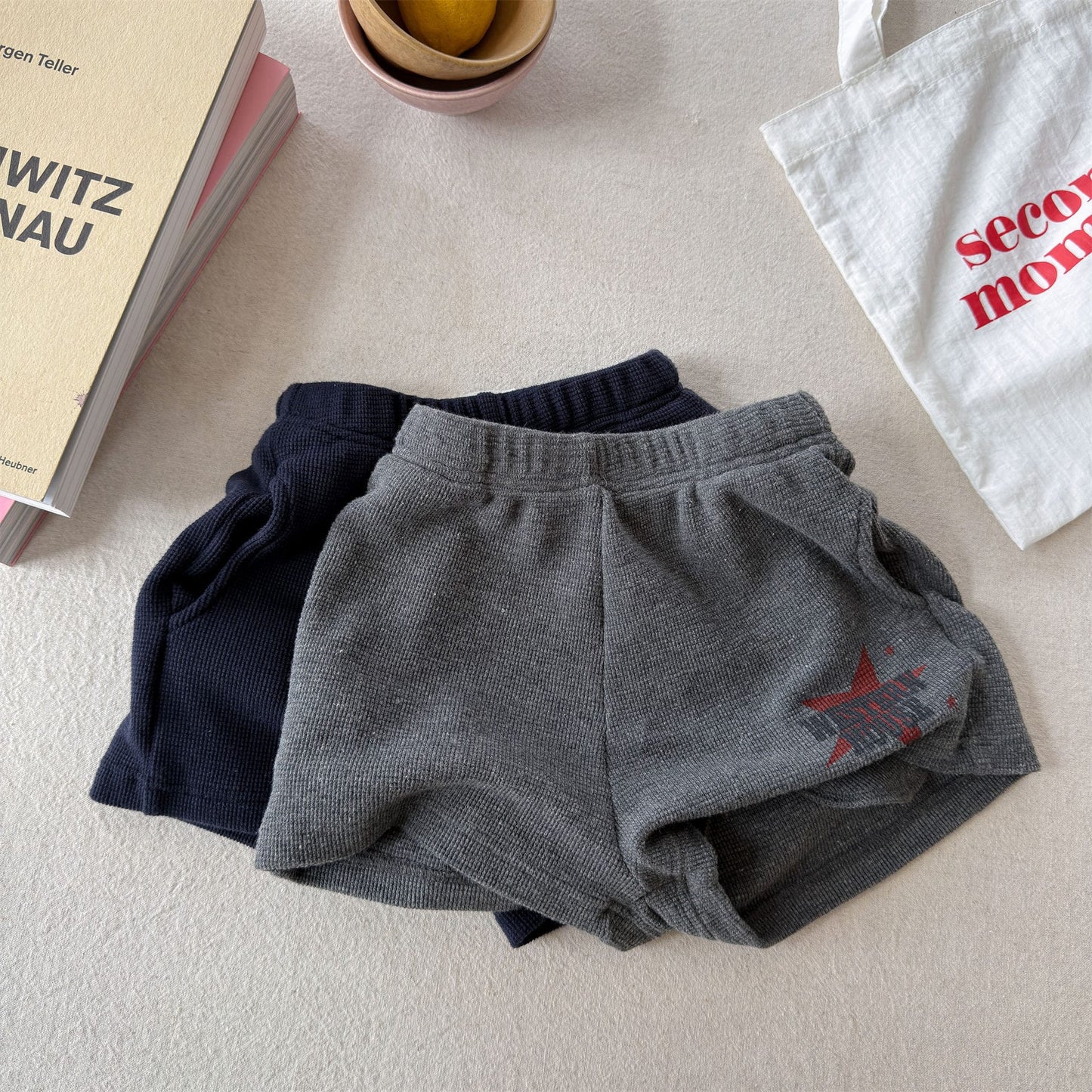 スタープリント ワンポイント ルーズシルエット ショートパンツ【mh0013710】 ADbaby ハーフパンツ・ショートパンツ