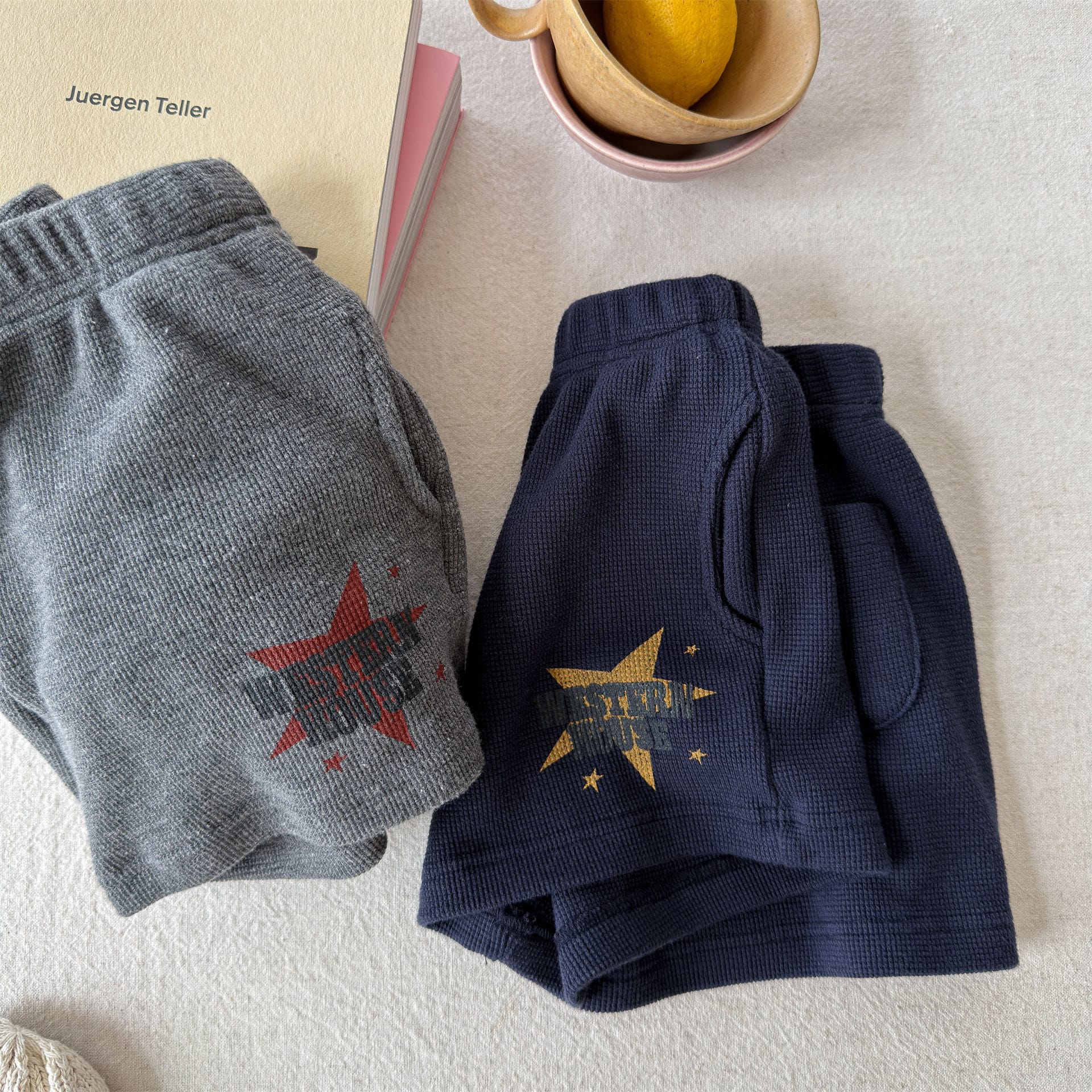 スタープリント ワンポイント ルーズシルエット ショートパンツ【mh0013710】 ADbaby ハーフパンツ・ショートパンツ