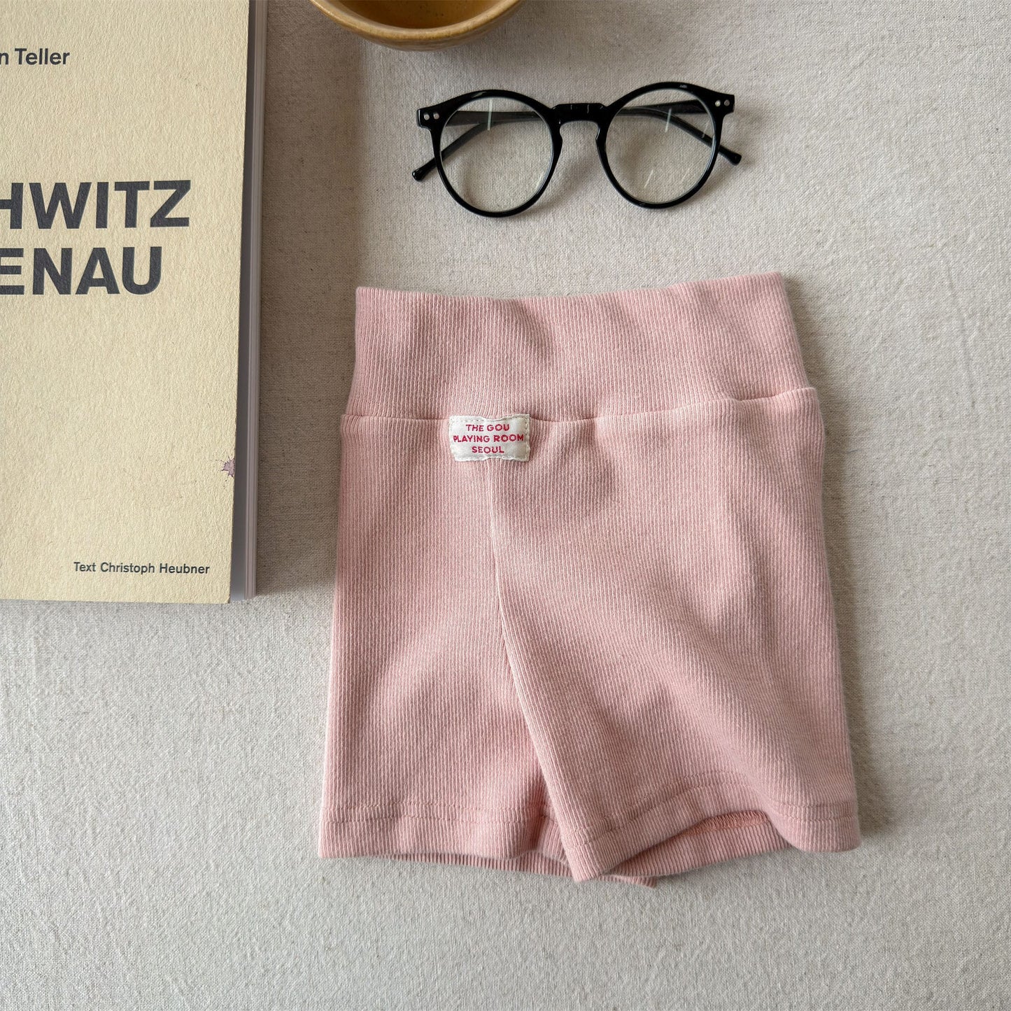 ソフトフィット フラットフロント ミニタグ ショートレギンス【mh0013712】 Pink / 80cm ADbaby レギンスパンツ