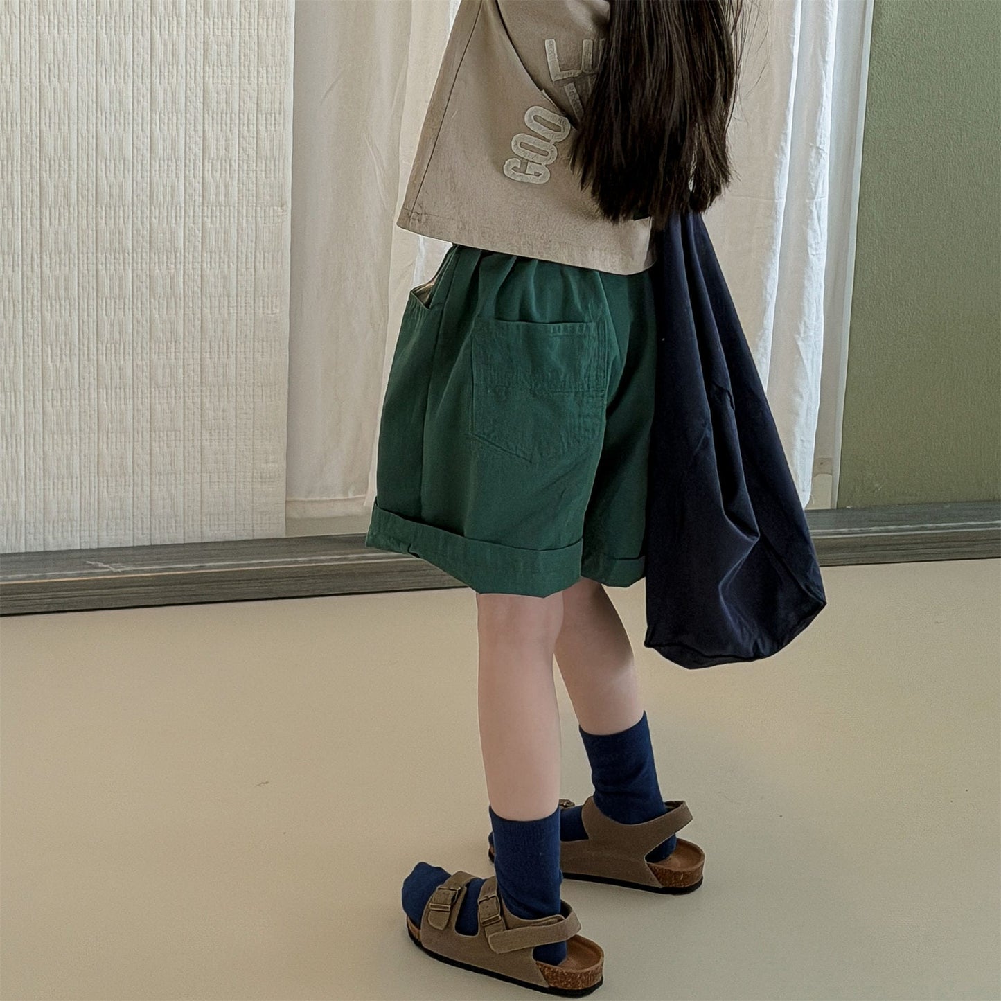 レターロゴプリント ショートパンツ【mh0013718】 ADbaby ハーフパンツ・ショートパンツ