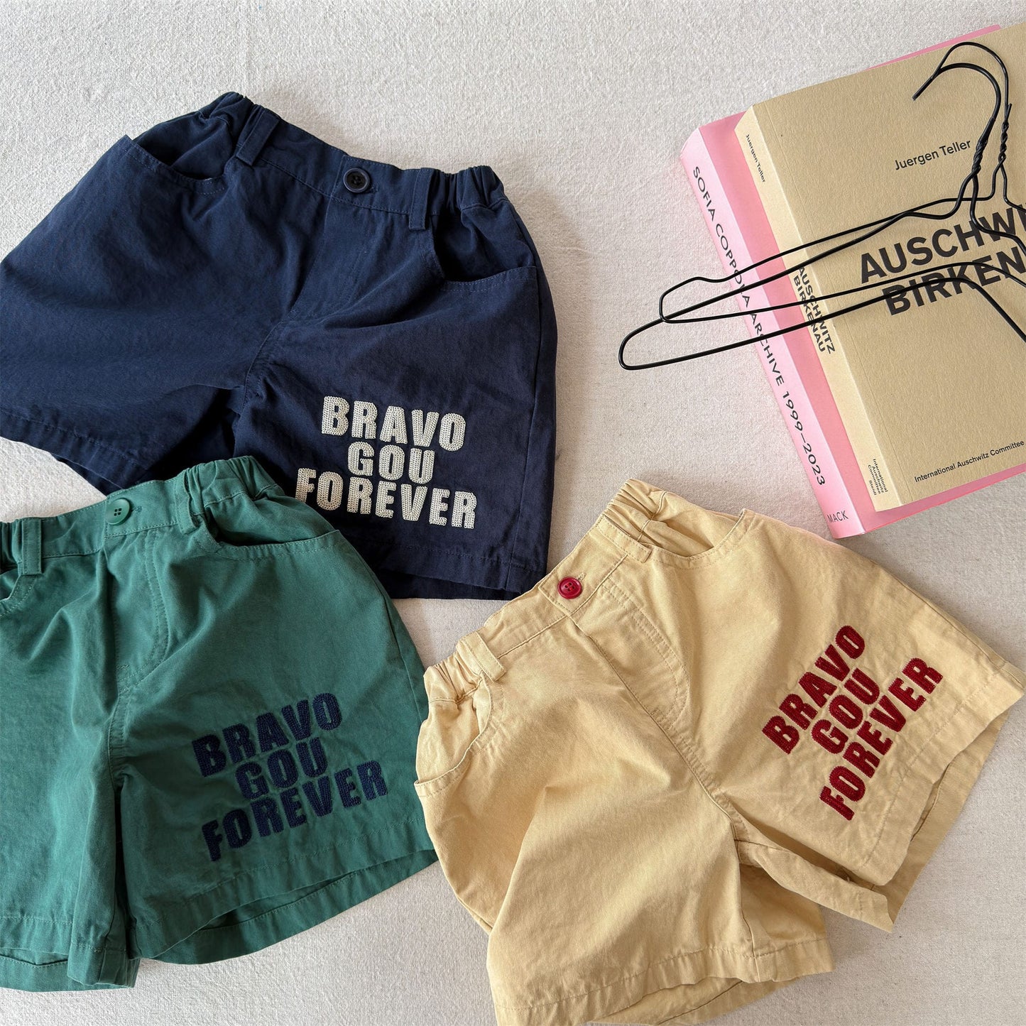 レターロゴプリント ショートパンツ【mh0013718】 ADbaby ハーフパンツ・ショートパンツ