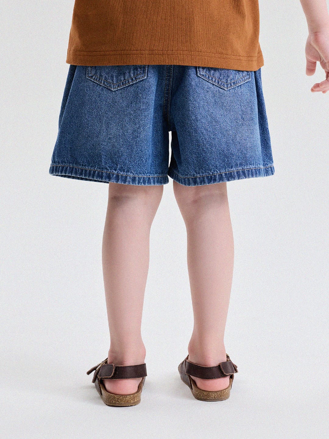 キッズ アップリケ パッチワーク デニム ショートパンツ【mh0013774】 yunerma ハーフパンツ・ショートパンツ