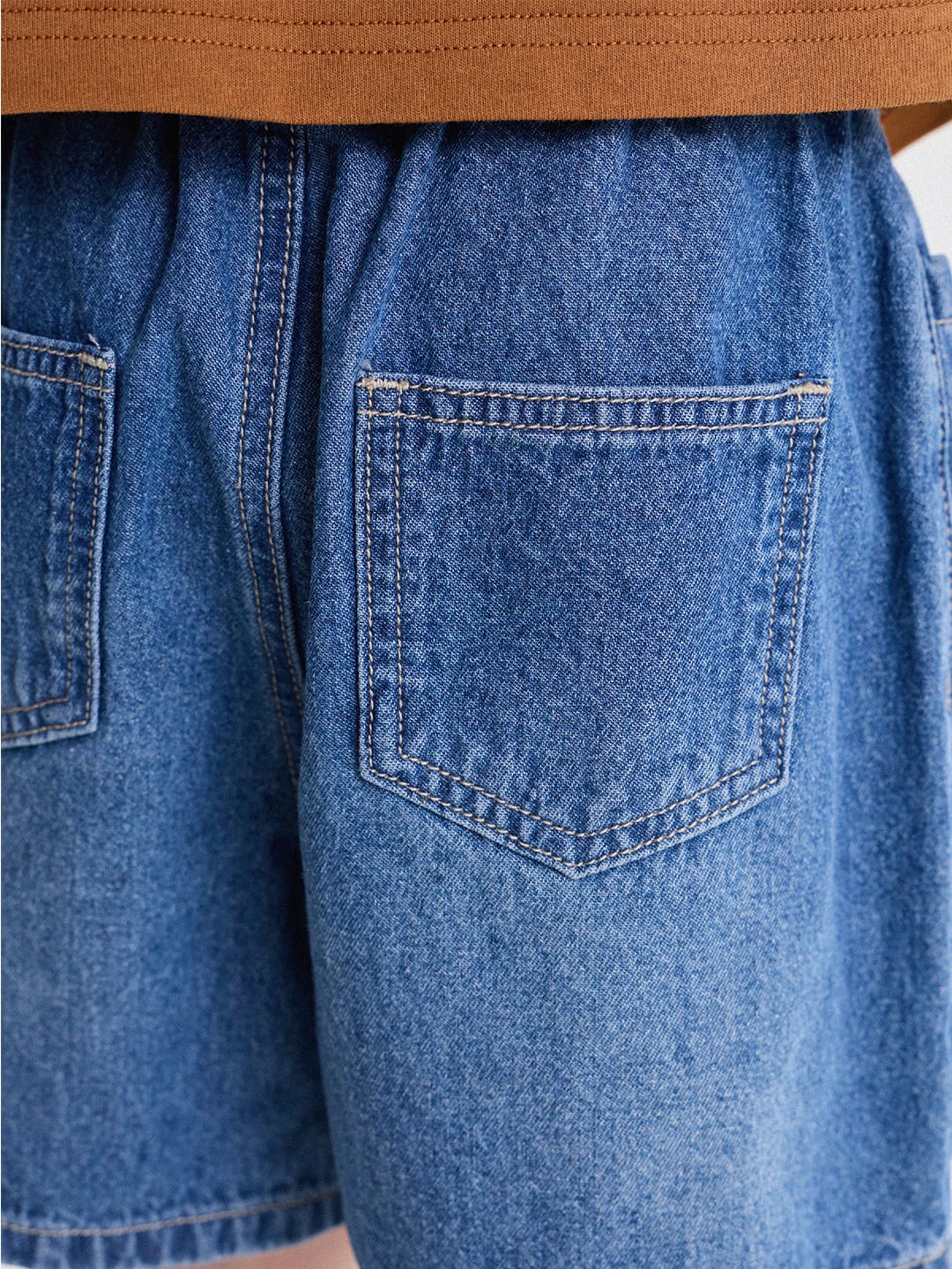 キッズ アップリケ パッチワーク デニム ショートパンツ【mh0013774】 yunerma ハーフパンツ・ショートパンツ