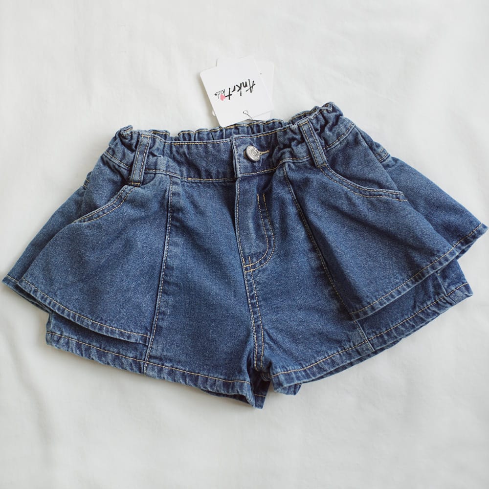 デニム バルーンシルエット ショートパンツ【mh0013810】 Denim Blue / 90cm ANKRT ハーフパンツ・ショートパンツ