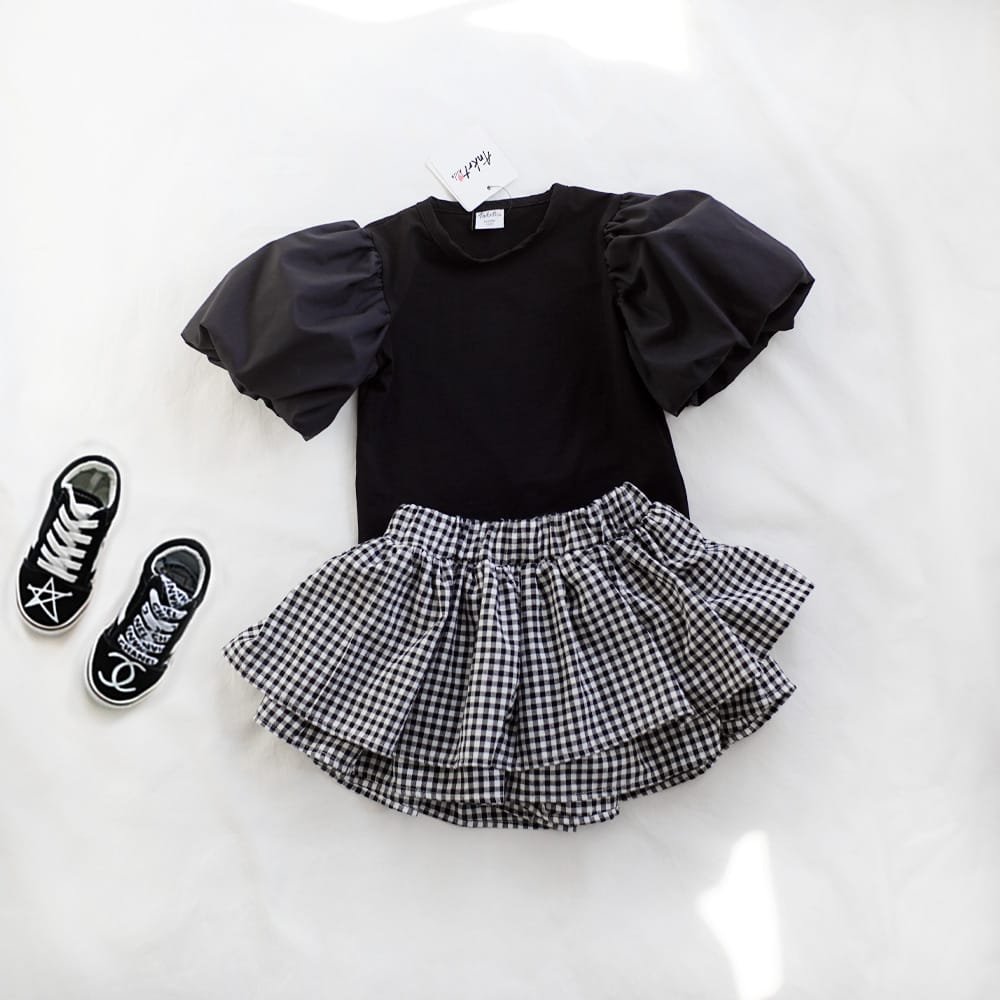 キッズ チェック柄 フリル ショートパンツ【mh0013817】 ANKRT ハーフパンツ・ショートパンツ