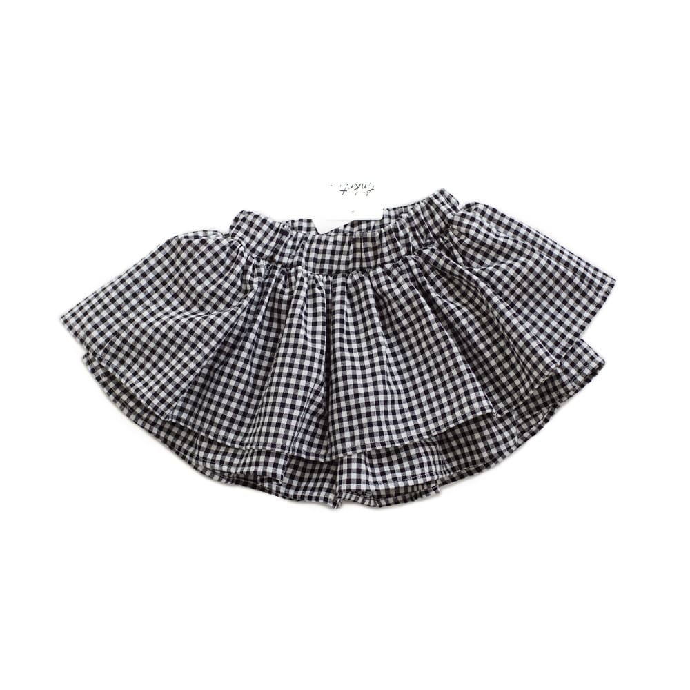 キッズ チェック柄 フリル ショートパンツ【mh0013817】 ANKRT ハーフパンツ・ショートパンツ