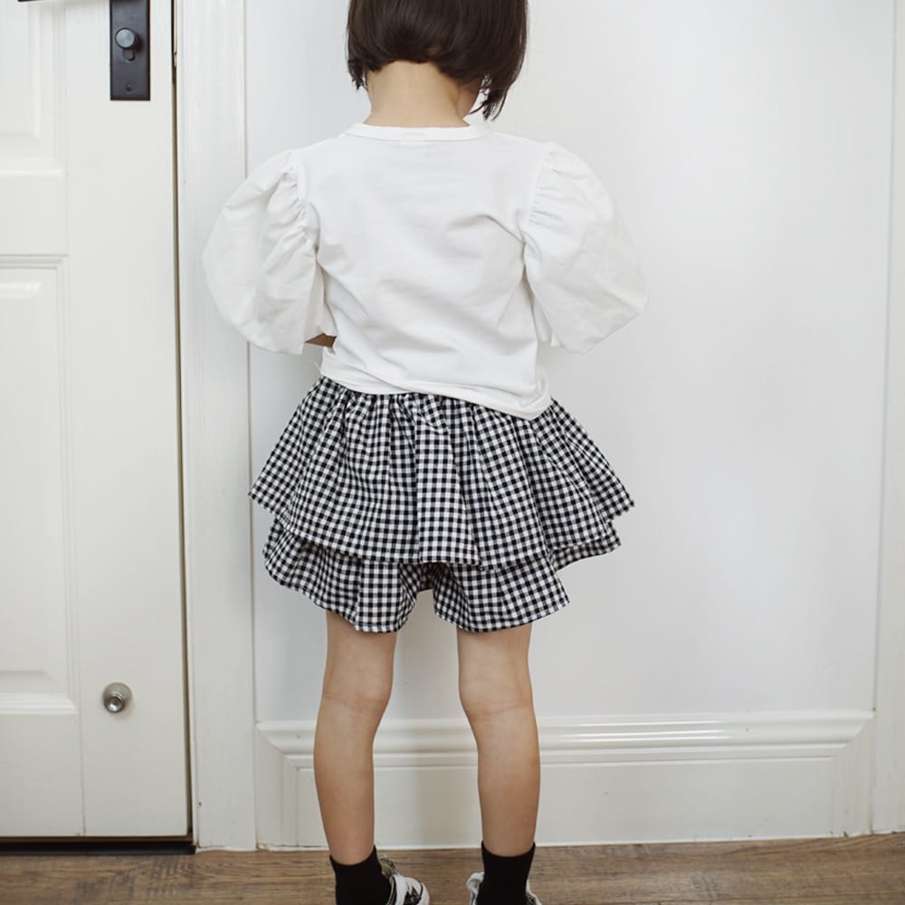 キッズ チェック柄 フリル ショートパンツ【mh0013817】 ANKRT ハーフパンツ・ショートパンツ