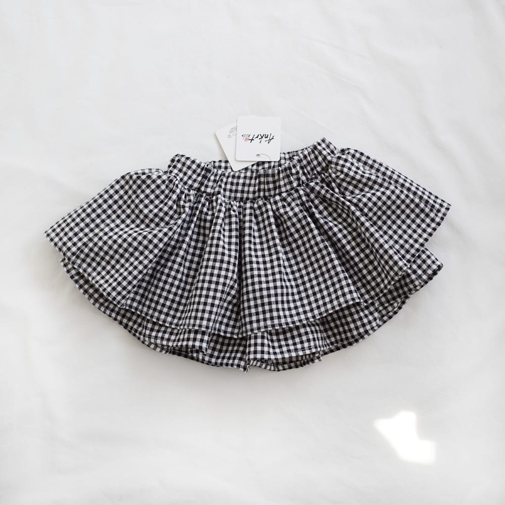 キッズ チェック柄 フリル ショートパンツ【mh0013817】 Plaid / 90cm ANKRT ハーフパンツ・ショートパンツ