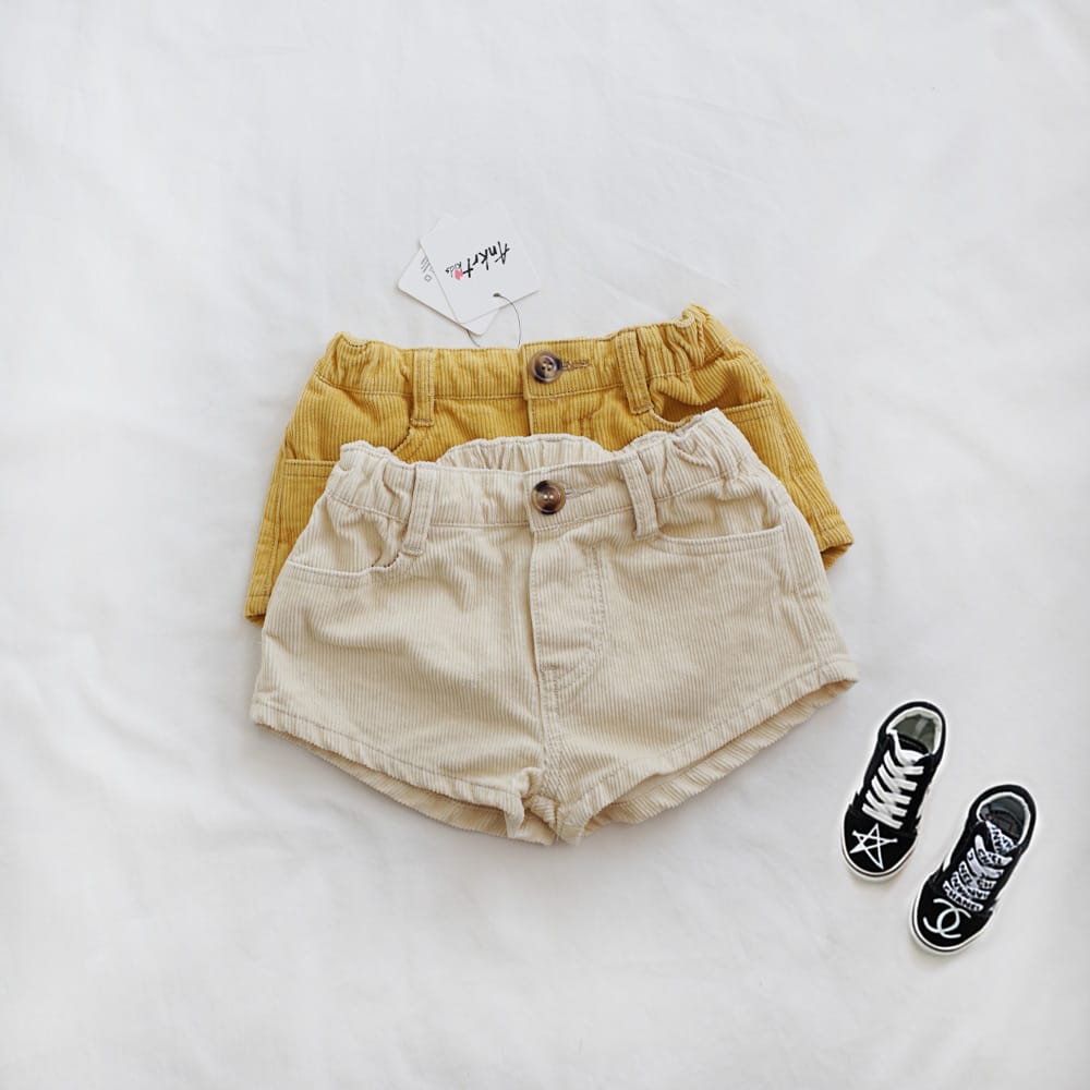 キッズ 無地 コーデュロイ ショートパンツ【mh0013819】 ANKRT ハーフパンツ・ショートパンツ