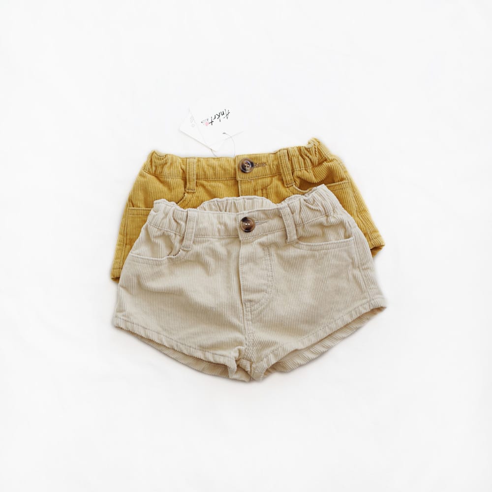 キッズ 無地 コーデュロイ ショートパンツ【mh0013819】 ANKRT ハーフパンツ・ショートパンツ