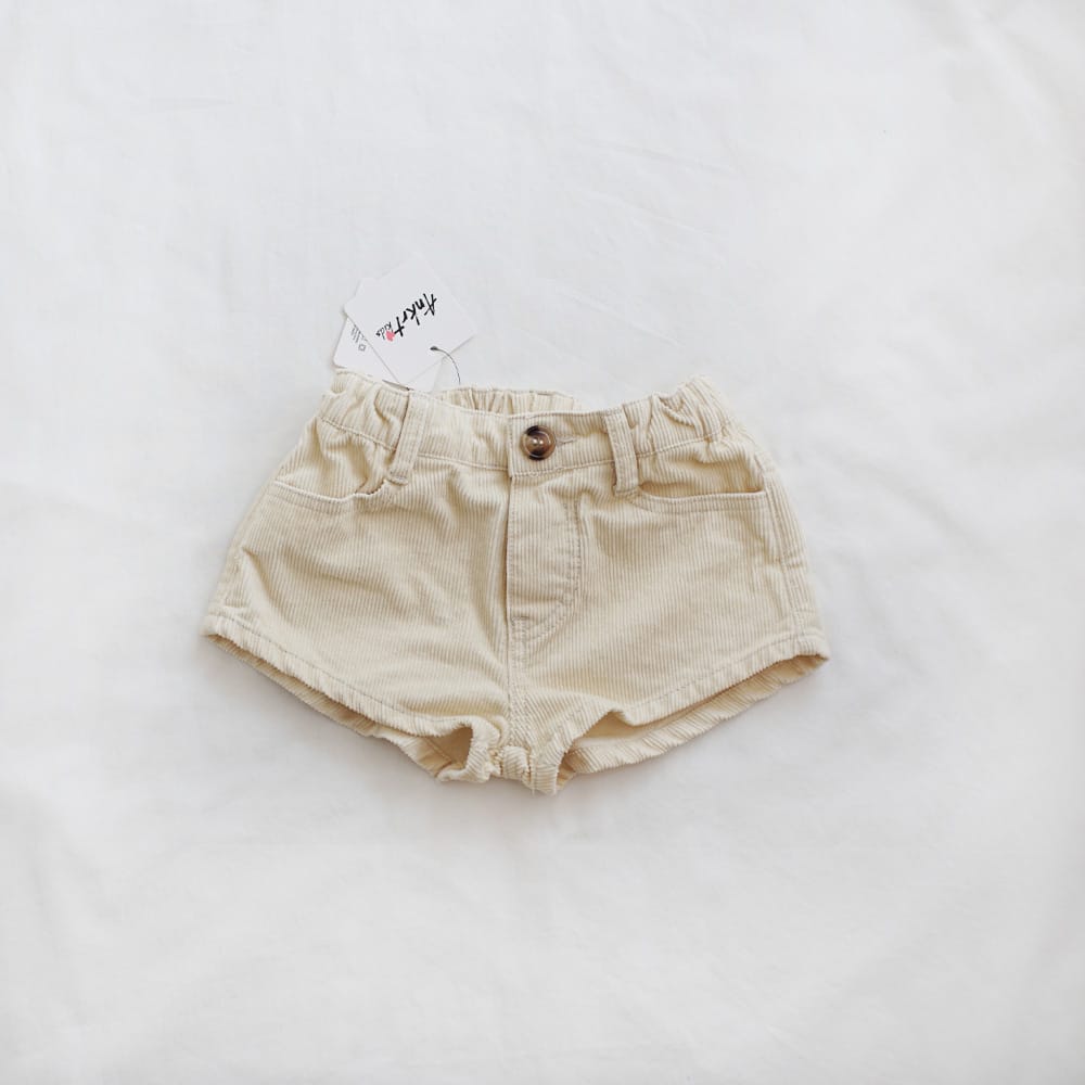キッズ 無地 コーデュロイ ショートパンツ【mh0013819】 Beige / 90cm ANKRT ハーフパンツ・ショートパンツ