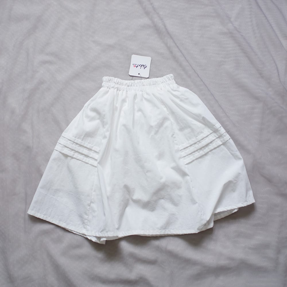 キッズ サイドライン フリル フレア ロングスカート【mh0013824】 White / 90cm ANKRT スカート