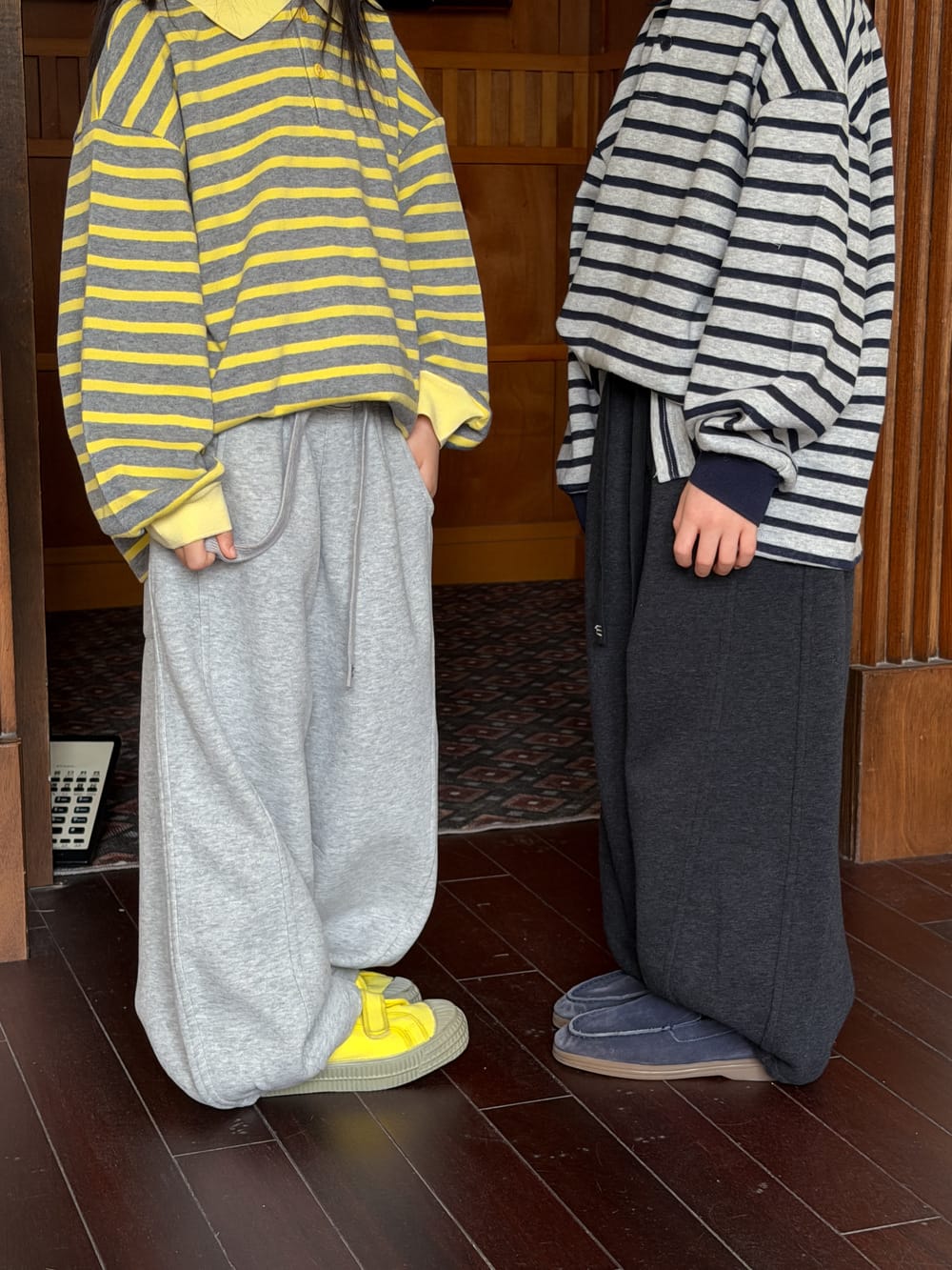 キッズ ワイド ルーズ スウェットパンツ ロングパンツ【mh0013918】 KUMAI.KIDS ロングパンツ・スウェットパンツ