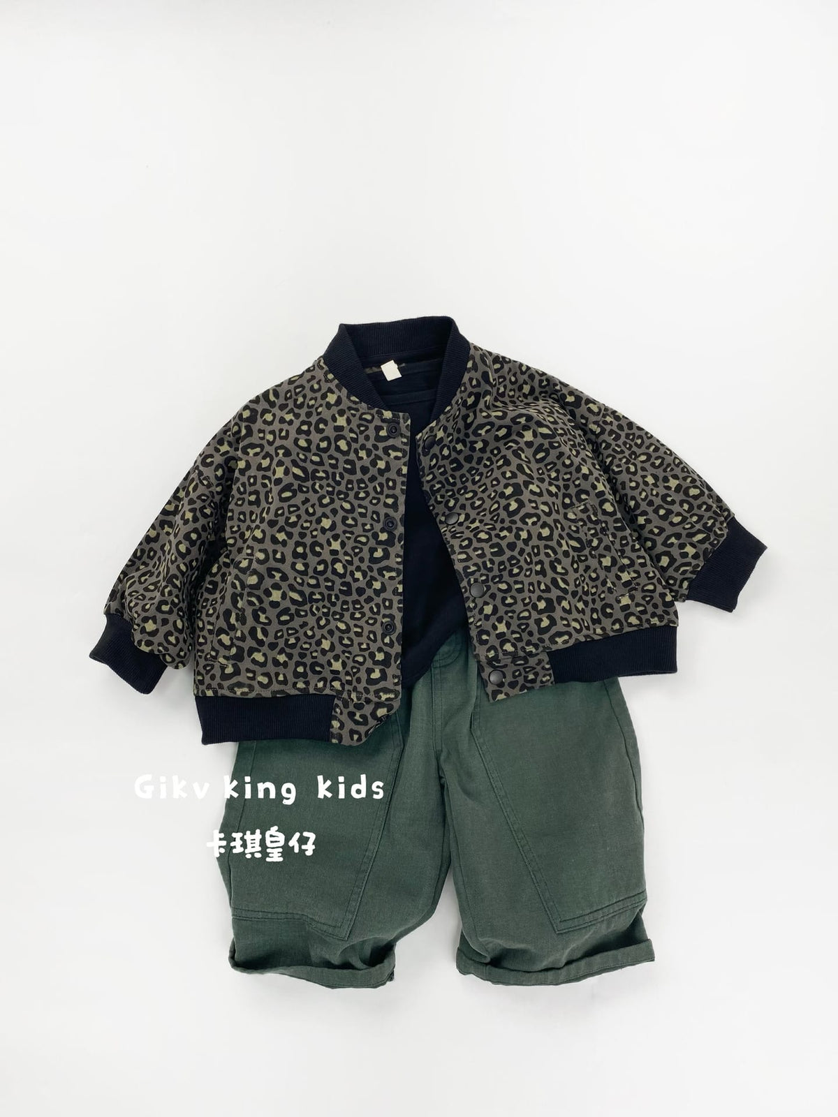 キッズ パッチワーク ルーズ ワークパンツ【mh0013928】 Gikv king ロングパンツ・スウェットパンツ