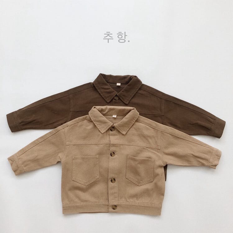 キッズ 無地 フラップポケット ルーズ ネル ジャケット【mh0013941】 Gikv king ショートコート・ジャケット・ジャンパー