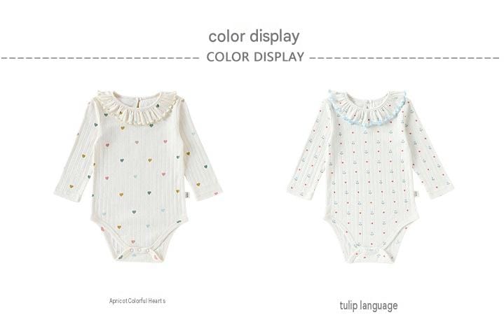 ベビー ラッフルカラー 長袖 ロンパース【mh0013949】 Beitaoya 長袖ロンパース