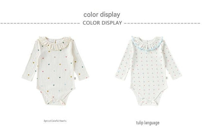 ベビー ラッフルカラー 長袖 ロンパース【mh0013949】 Beitaoya 長袖ロンパース
