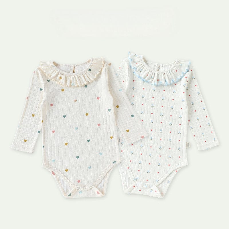 ベビー ラッフルカラー 長袖 ロンパース【mh0013949】 Beitaoya 長袖ロンパース