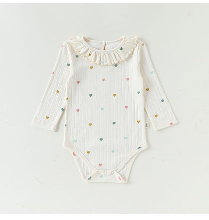 ベビー ラッフルカラー 長袖 ロンパース【mh0013949】 Beitaoya 長袖ロンパース