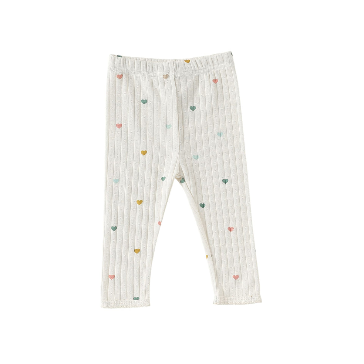 ベビー 花柄 ハート 前開き 長袖ロンパース レギンス【mh0013956】 Heart Pants / 66cm Beitaoya ロンパースセットアップ