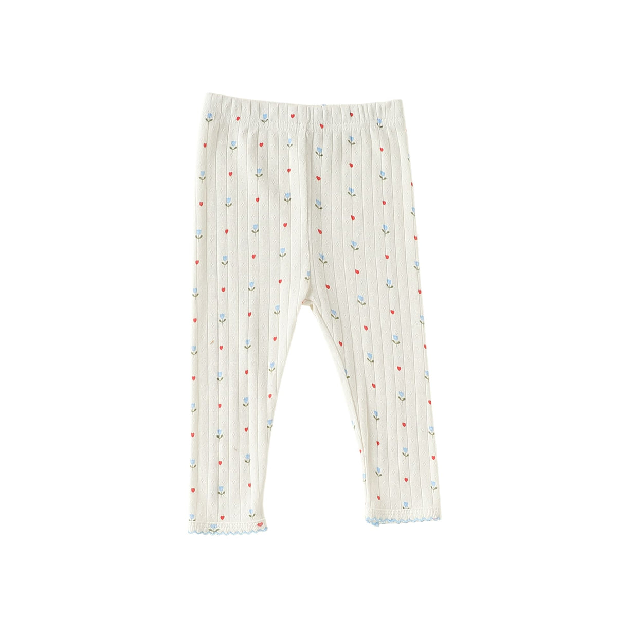 ベビー 花柄 ハート 前開き 長袖ロンパース レギンス【mh0013956】 Tulip Pants / 66cm Beitaoya ロンパースセットアップ