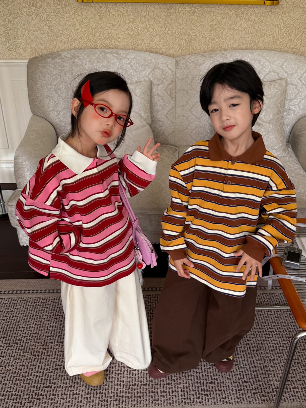 キッズ ジュニア ルーズ ワイドストレート パンツ【mh0014389】 KUMAI.KIDS ロングパンツ・スウェットパンツ
