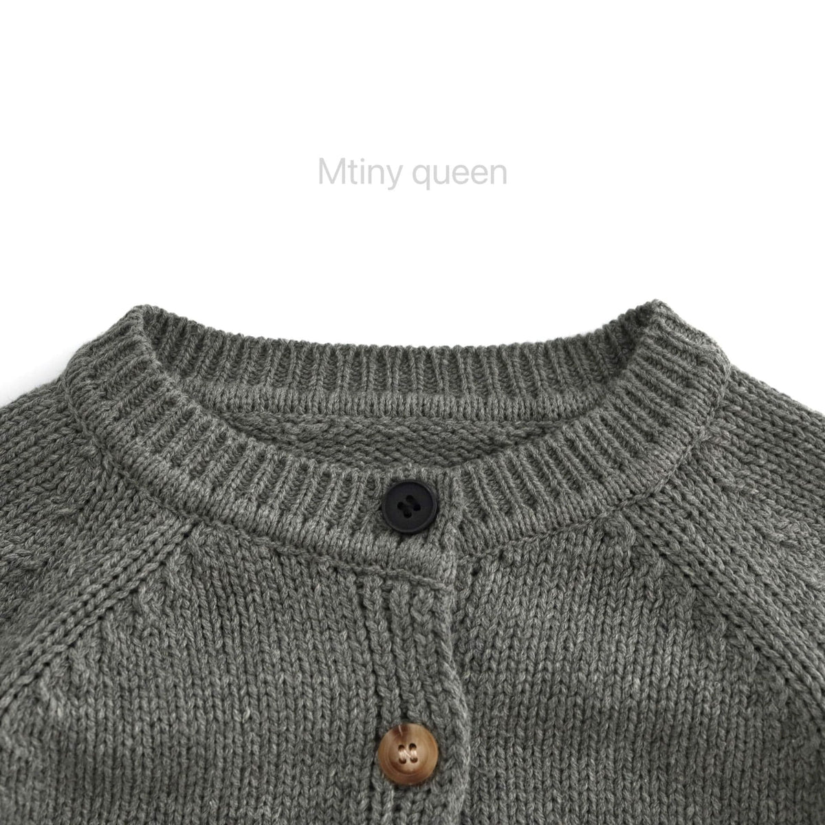 キッズ コットン ローゲージ ラグランスリーブ ルーズ ニットカーディガン【mh0014392】 Mtiny Queen カーディガン・パーカー