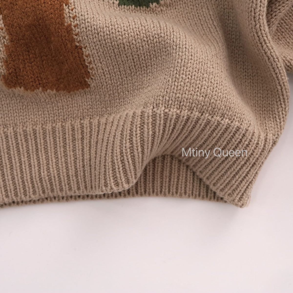 キッズ コットン フラワー柄 フード付き 長袖 ニットセーター【mh0014394】 Mtiny Queen ニット・セーター