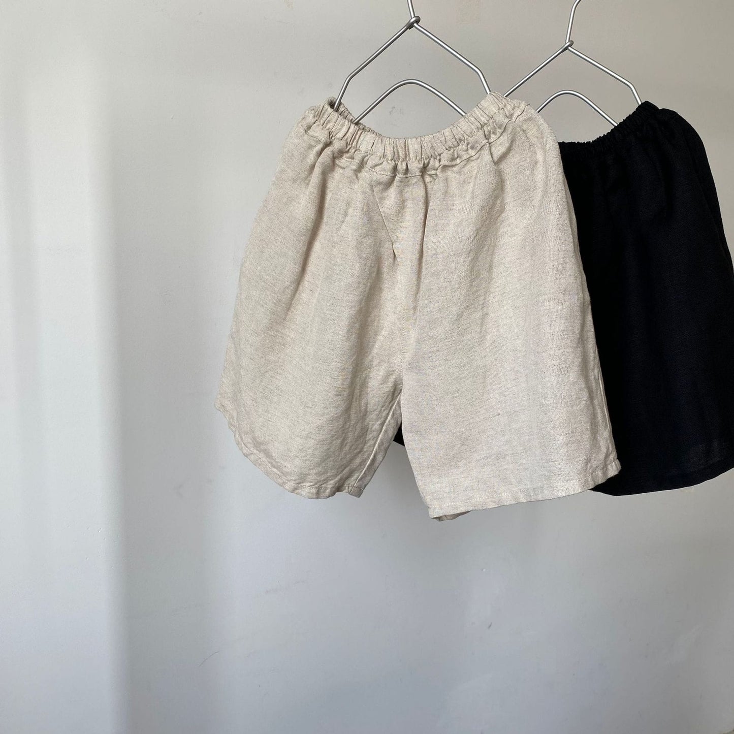 Minimalist Linen Drawstring Wide Shorts リネン ハーフパンツ【mh0013638】 GL-Kids ハーフパンツ・ショートパンツ