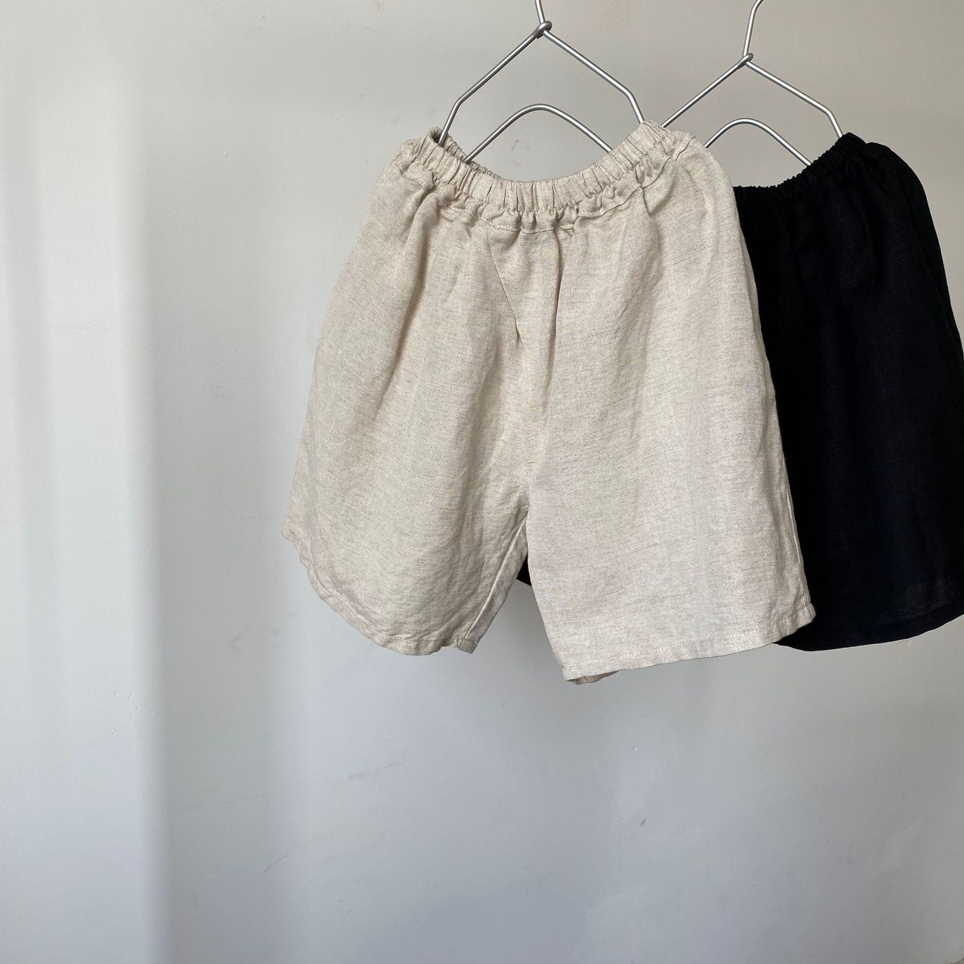 Minimalist Linen Drawstring Wide Shorts リネン ハーフパンツ【mh0013638】 GL-Kids ハーフパンツ・ショートパンツ