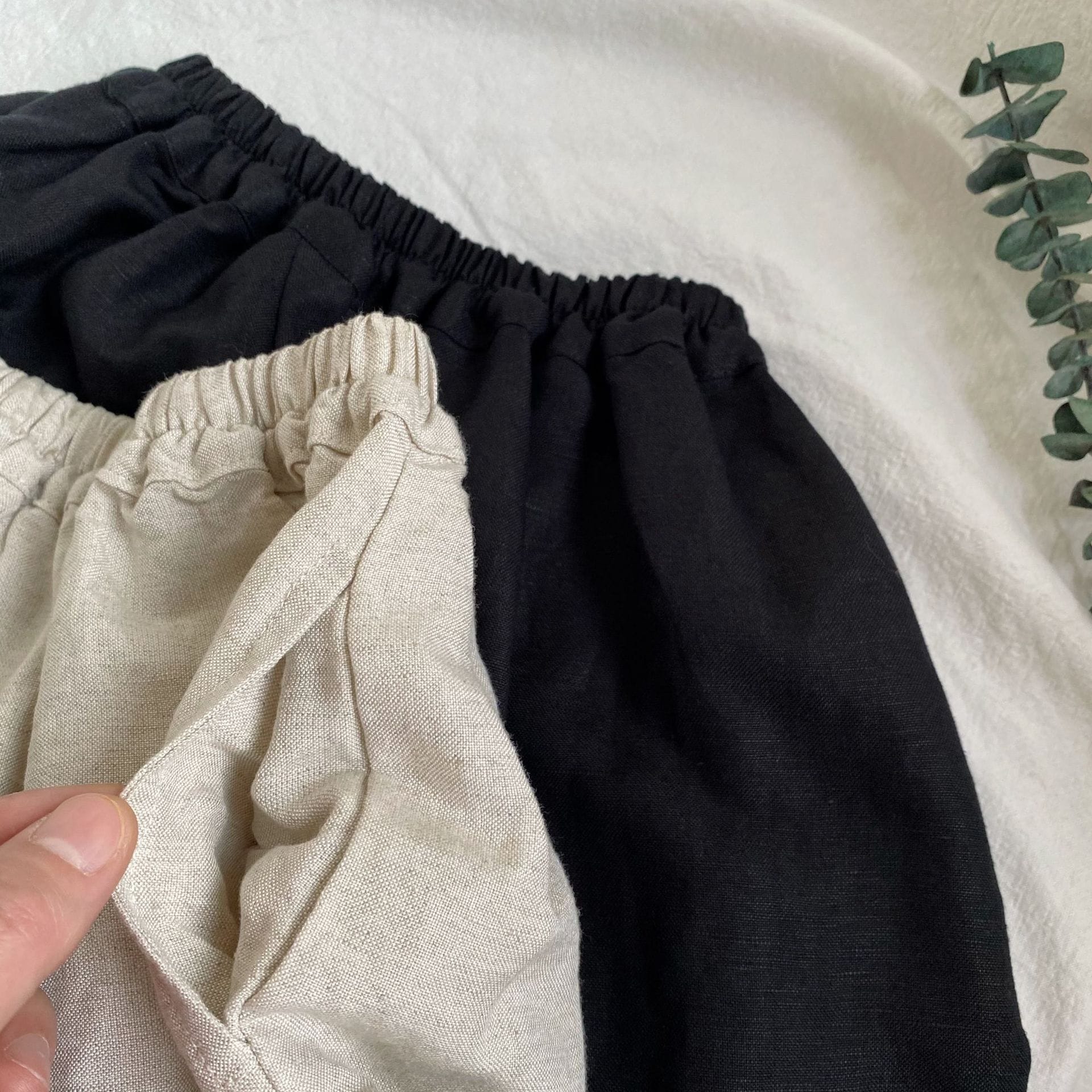 Minimalist Linen Drawstring Wide Shorts リネン ハーフパンツ【mh0013638】 GL-Kids ハーフパンツ・ショートパンツ