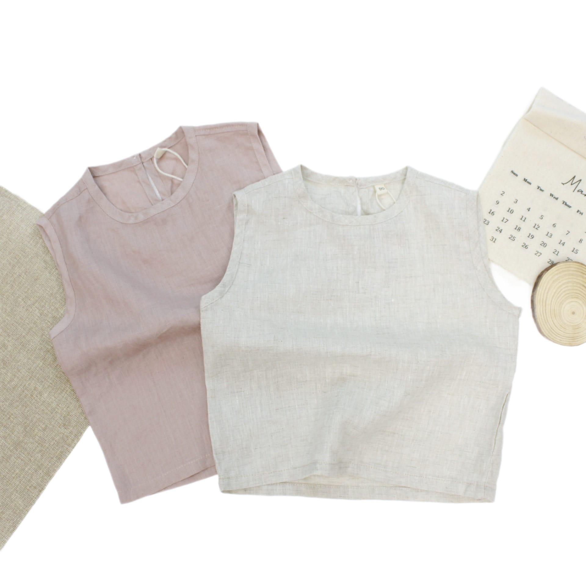 Minimalist Pullover Linen Vest リネン ノースリーブトップス【mh0013633】 Forest Map タンクトップ・キャミソール・ノースリーブトップス