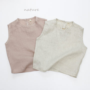 Minimalist Pullover Linen Vest リネン ノースリーブトップス【mh0013633】 Forest Map タンクトップ・キャミソール・ノースリーブトップス