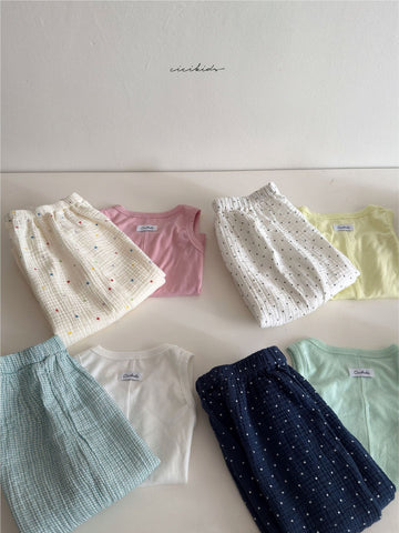 Mosquito-Repellent Double-Layer Gauze Long Pants サマー イージーパンツ【mh0013309】 cicikids ロングパンツ・スウェットパンツ