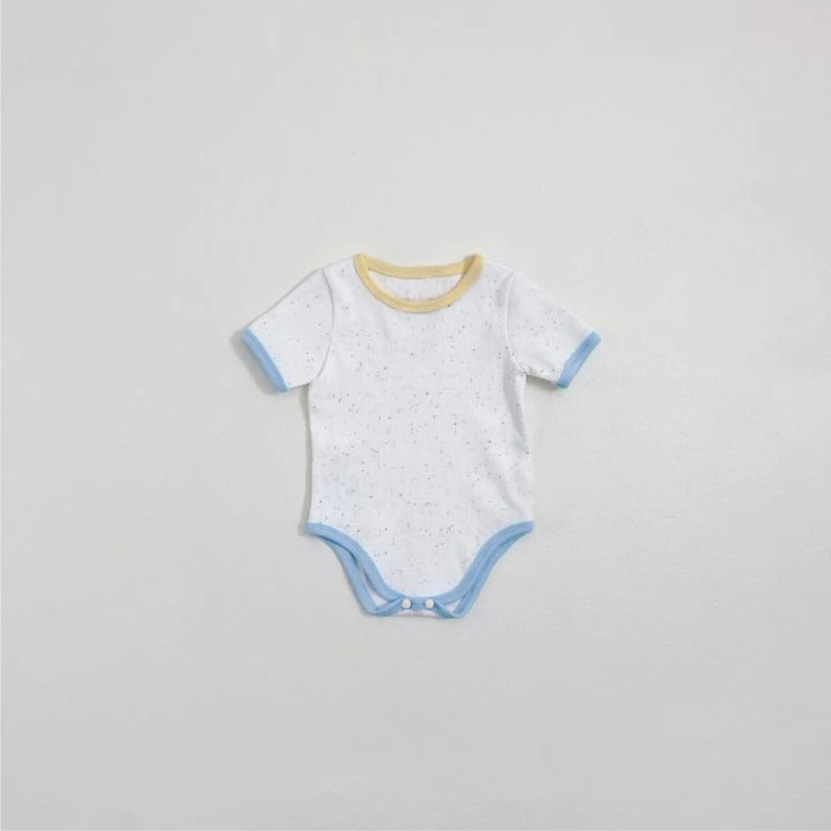 Mottle Speckled Short Sleeve Bodysuit ネップ 半袖ロンパース【mh0013509】 White / 66cm BBAMMA 半袖ロンパース