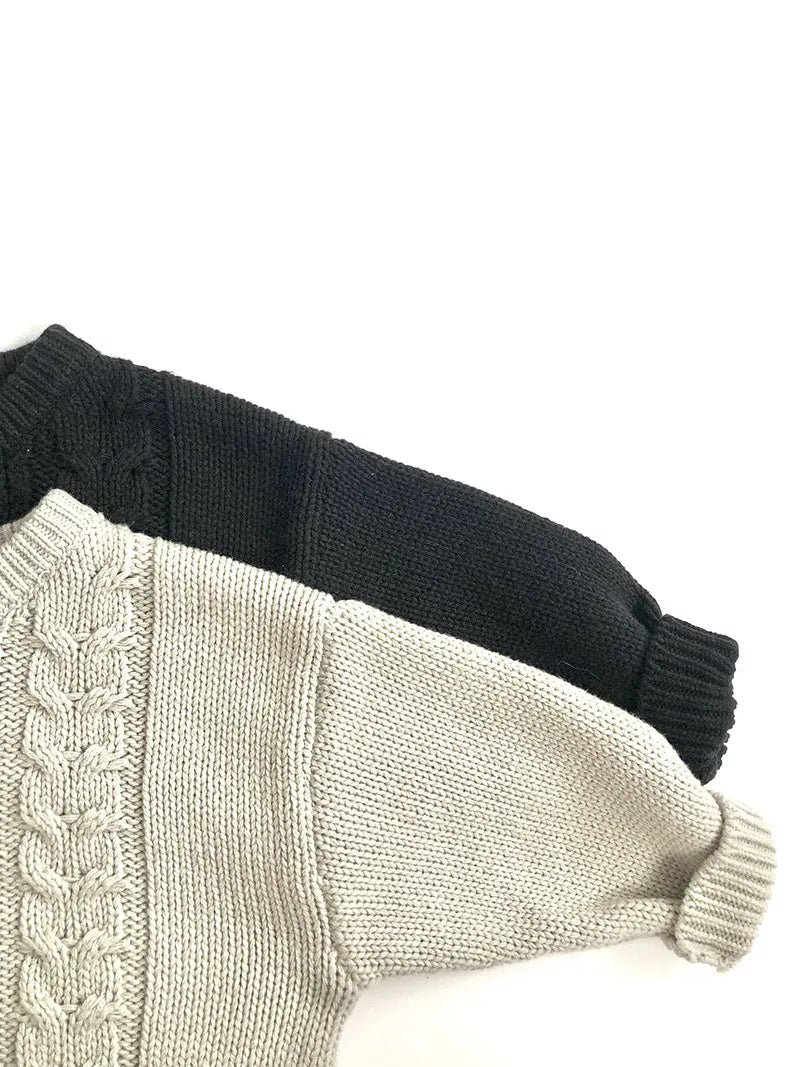 ニット・セーター キッズトップス バイカラーパッチワークニットセーター 2カラー【mh0006916】